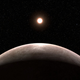 An artist’s impression of the exoplanet, LHS 475 b, and the star it orbits.